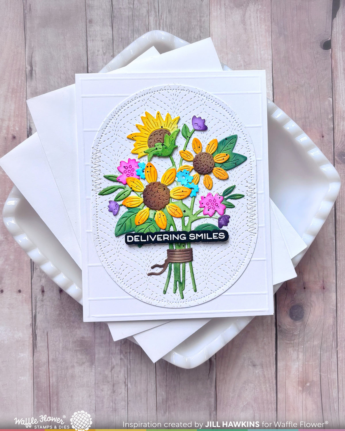 Waffle Flower Sunflower Bouquet Die - 422608