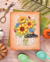 Waffle Flower Sunflower Bouquet Die - 422608