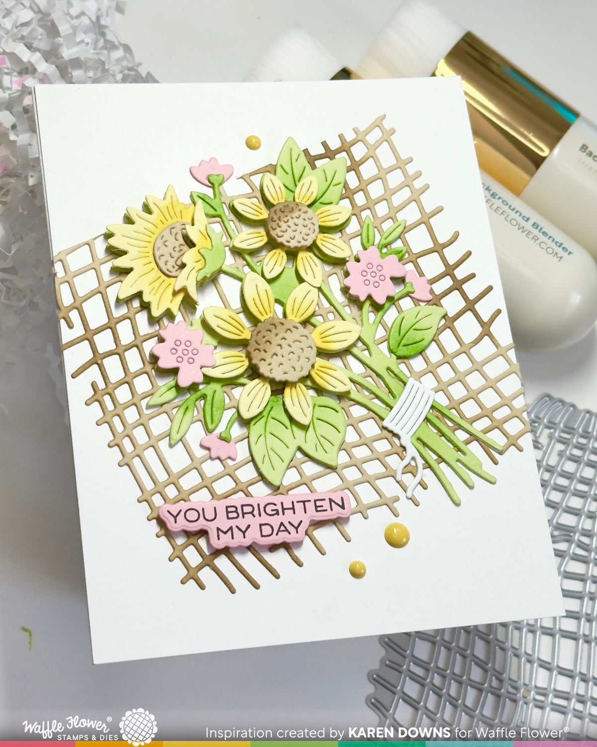 Waffle Flower Sunflower Bouquet Die - 422608