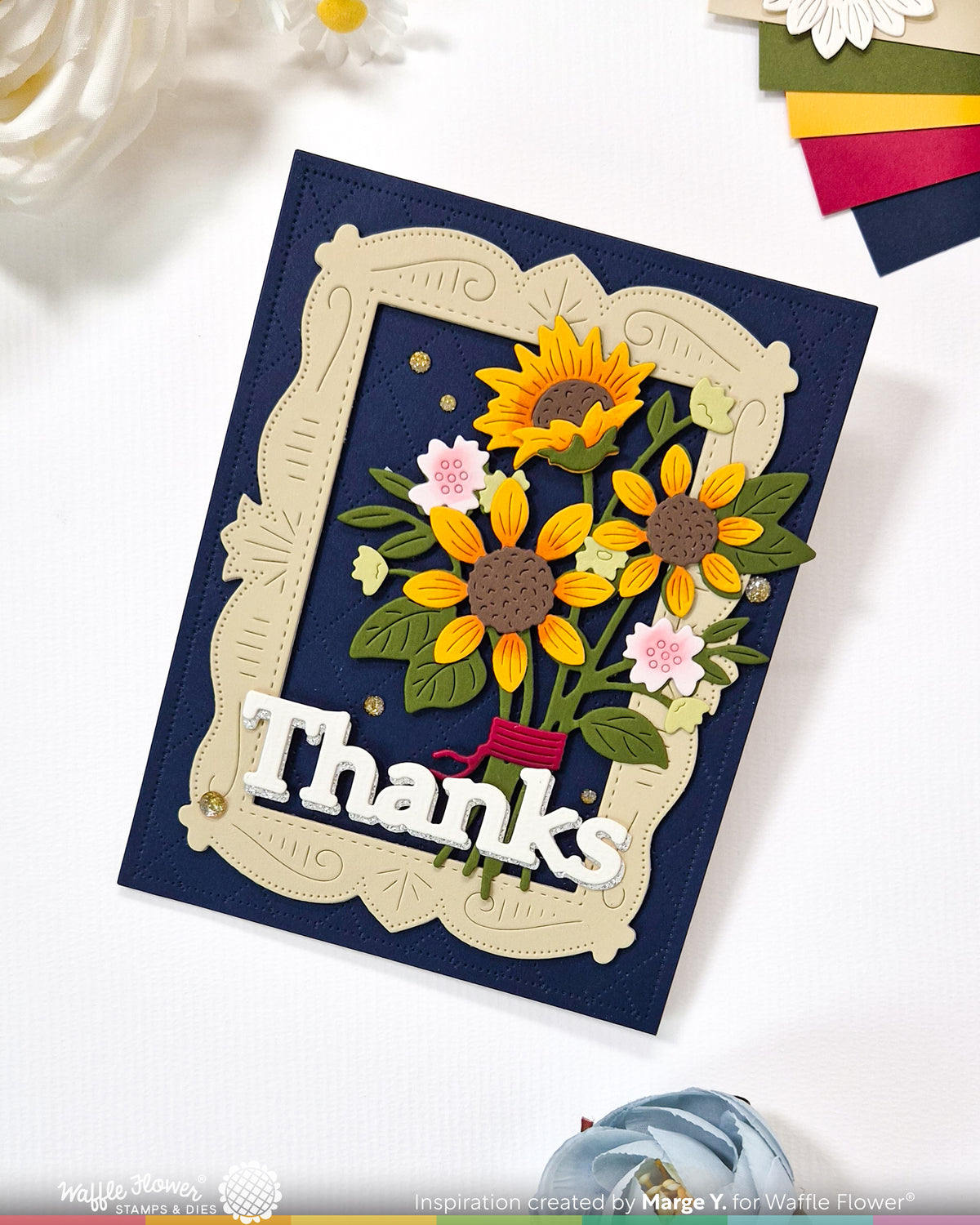 Waffle Flower Sunflower Bouquet Die - 422608