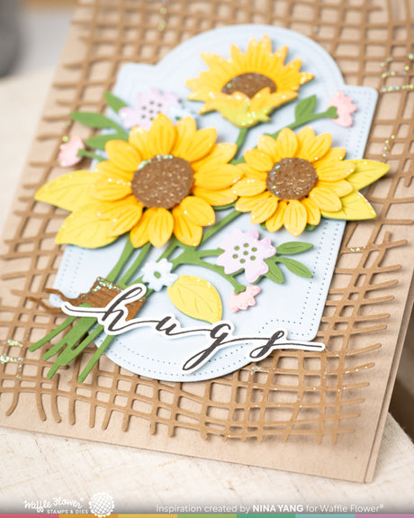Waffle Flower Sunflower Bouquet Die - 422608