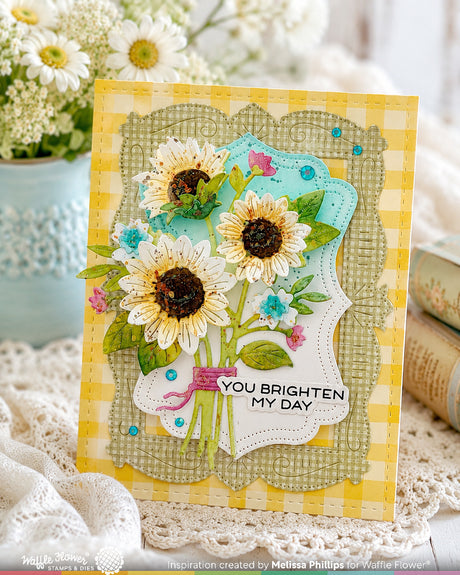 Waffle Flower Sunflower Bouquet Die - 422608