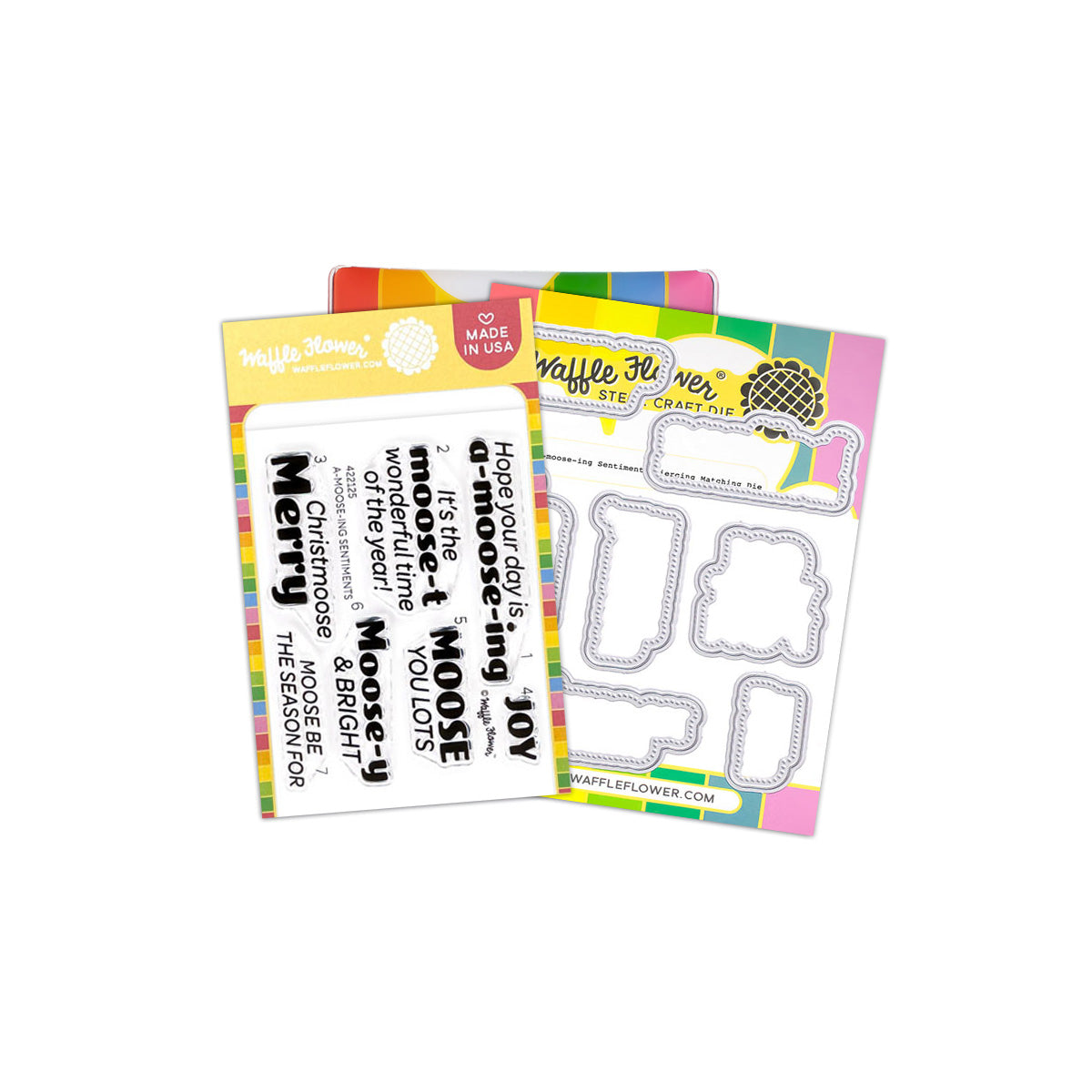 Waffle Flower Crafts A-moose-ing Sentiments Combo