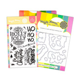 Waffle Flower Crafts Poinsettia Frame Sentiments Combo