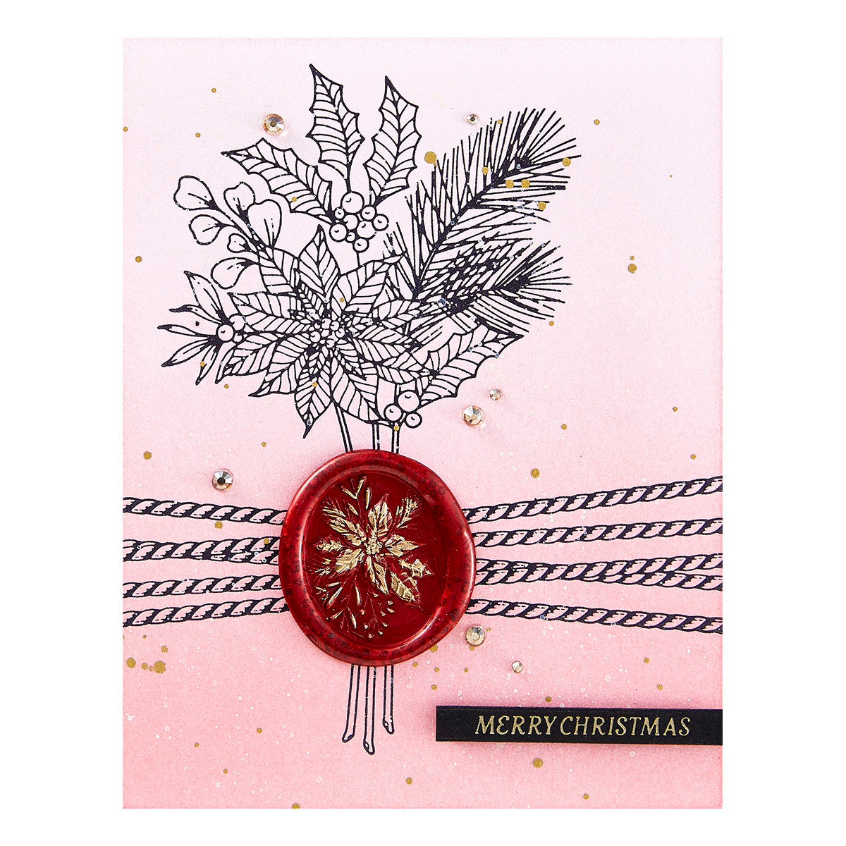 Spellbinders Poinsettia 3D Wax Seal from the Sealed 3D Christmas Collection