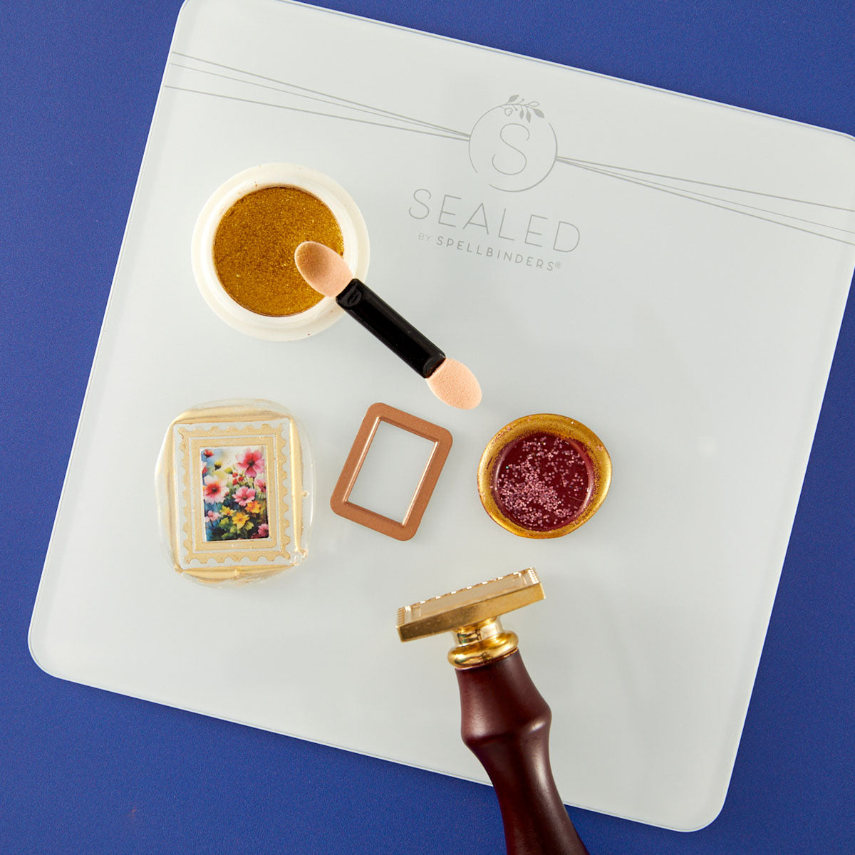 Spellbinders Gold Bullion Wax Seal Powder from the Clear Seal Maker Tool Collection
