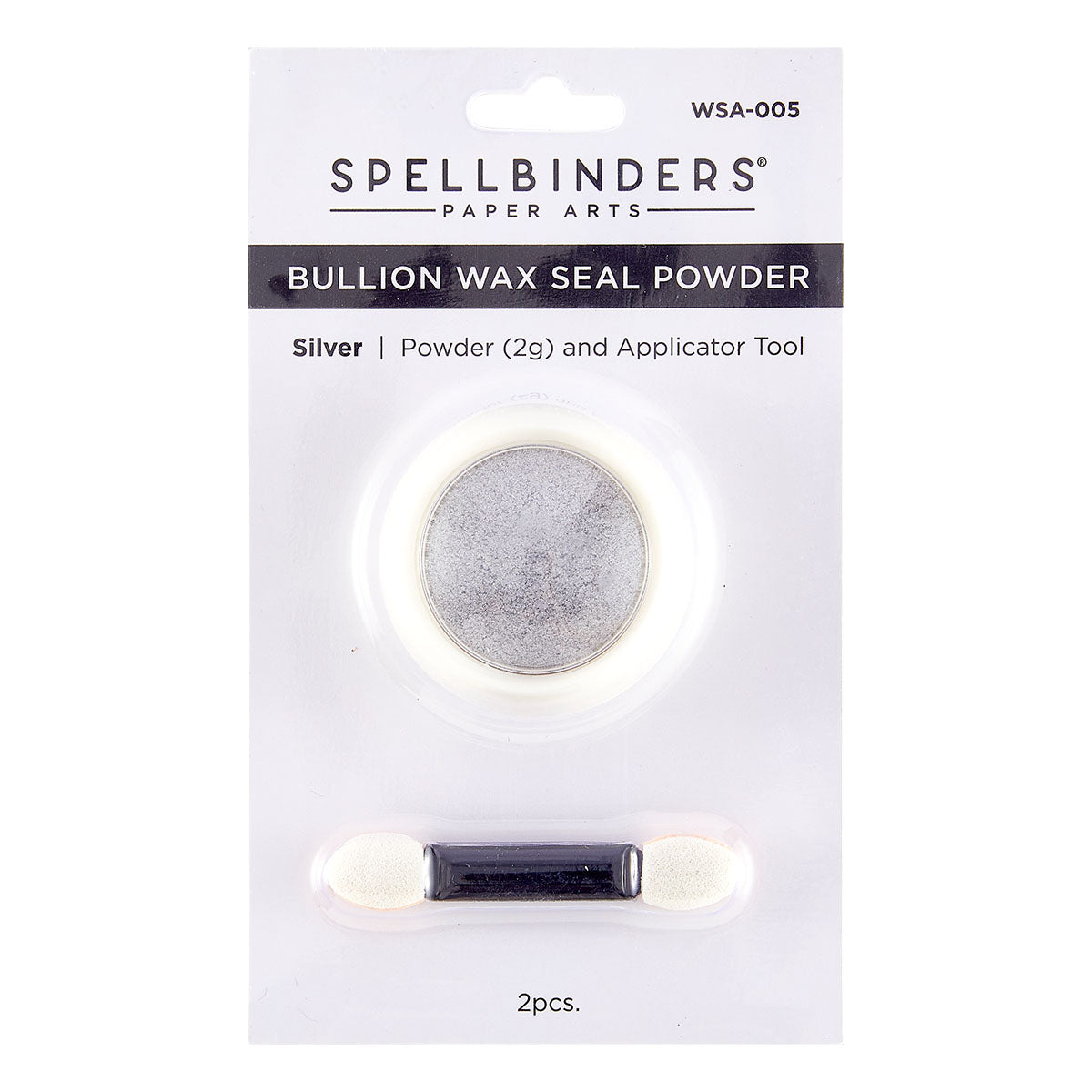 Spellbinders Silver Bullion Wax Seal Powder from the Clear Seal Maker Tool Collection