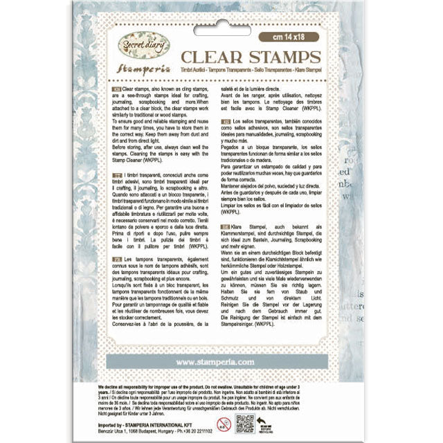 Stamperia Secret Diary Clear Stamp (WTK237)
