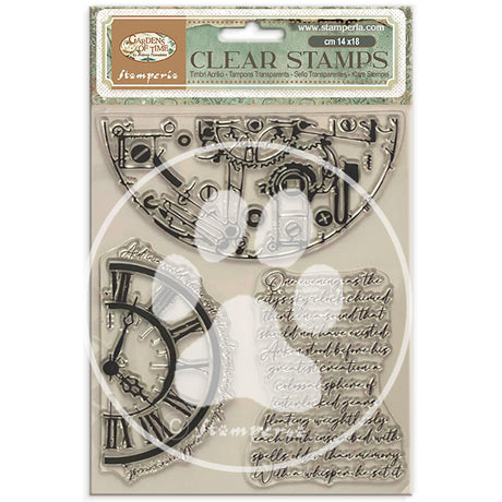 Stamperia Gardens of Time Clear Stamp Half Clocks (WTK240)
