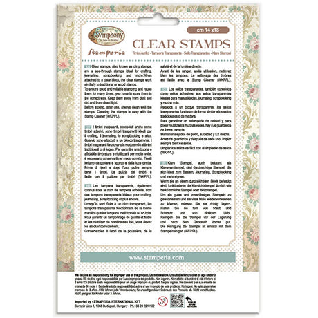 Stamperia Symphony Clear Stamp by Sara Alcobendas (WTK243)
