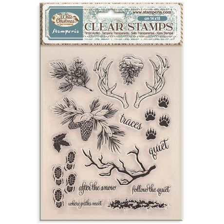 Stamperia White Christmas Clear Stamps by Cristina Radovan - WTK245
