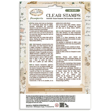 Stamperia Flowers and Poems Clear Stamps - WTK247