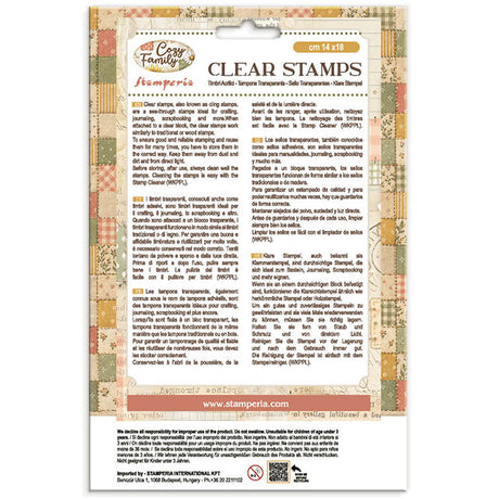 Stamperia Cozy Family Clear Stamps - WTK248