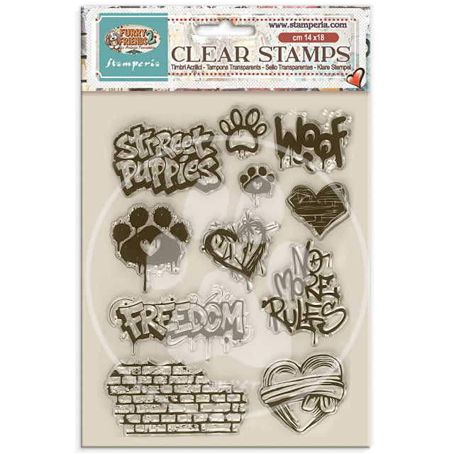Stamperia Furry Friends 2 Acrylic Stamp 14x18cm - WTK250