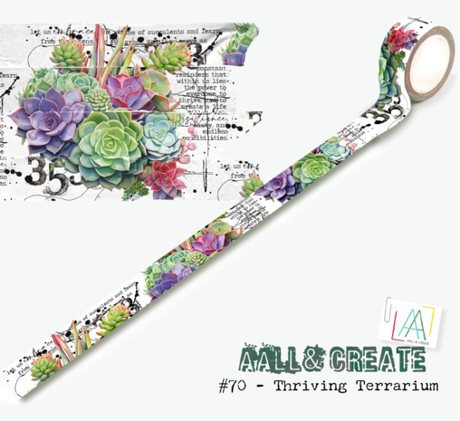 Aall and Create Washi Tape 20mm 10m Thriving Terrarium (AALL-MT-070)