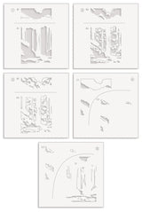 Altenew Waterfall Scene Layering Stencil Set (5 in 1)