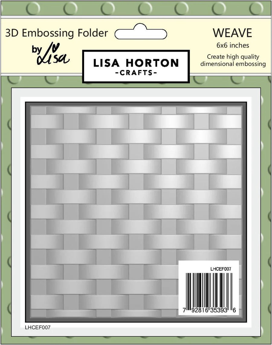 LISA HORTON Weave 6x6 3D Embossing Folder