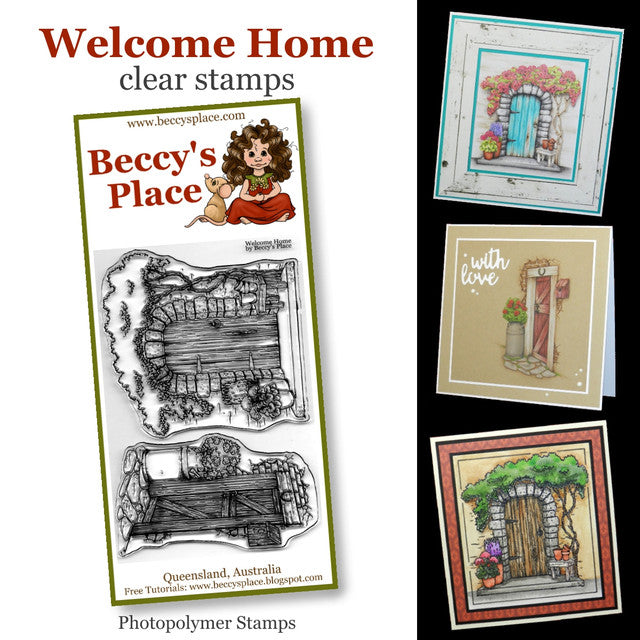 Beccy's Place Welcome Home clear stamps