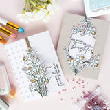 Pinkfresh Studio Whispering Daffodils stamp, die, Stencil and Washi Bundle