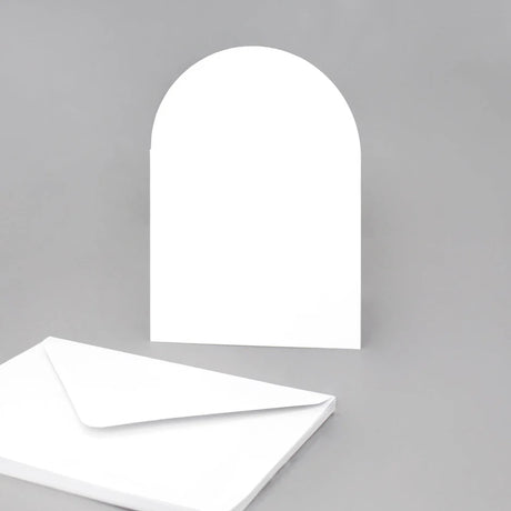 Katy Sue Designs White Arched Single Fold Cards & Envelopes 127x178mm, Pack of 10