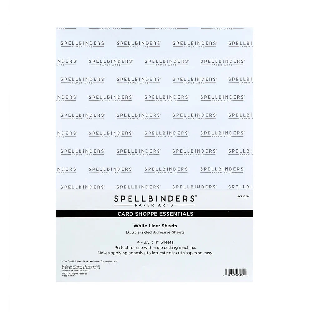 Spellbinders White Liner Sheets - 8.5" x 11" - 4 Pack - SCS-239