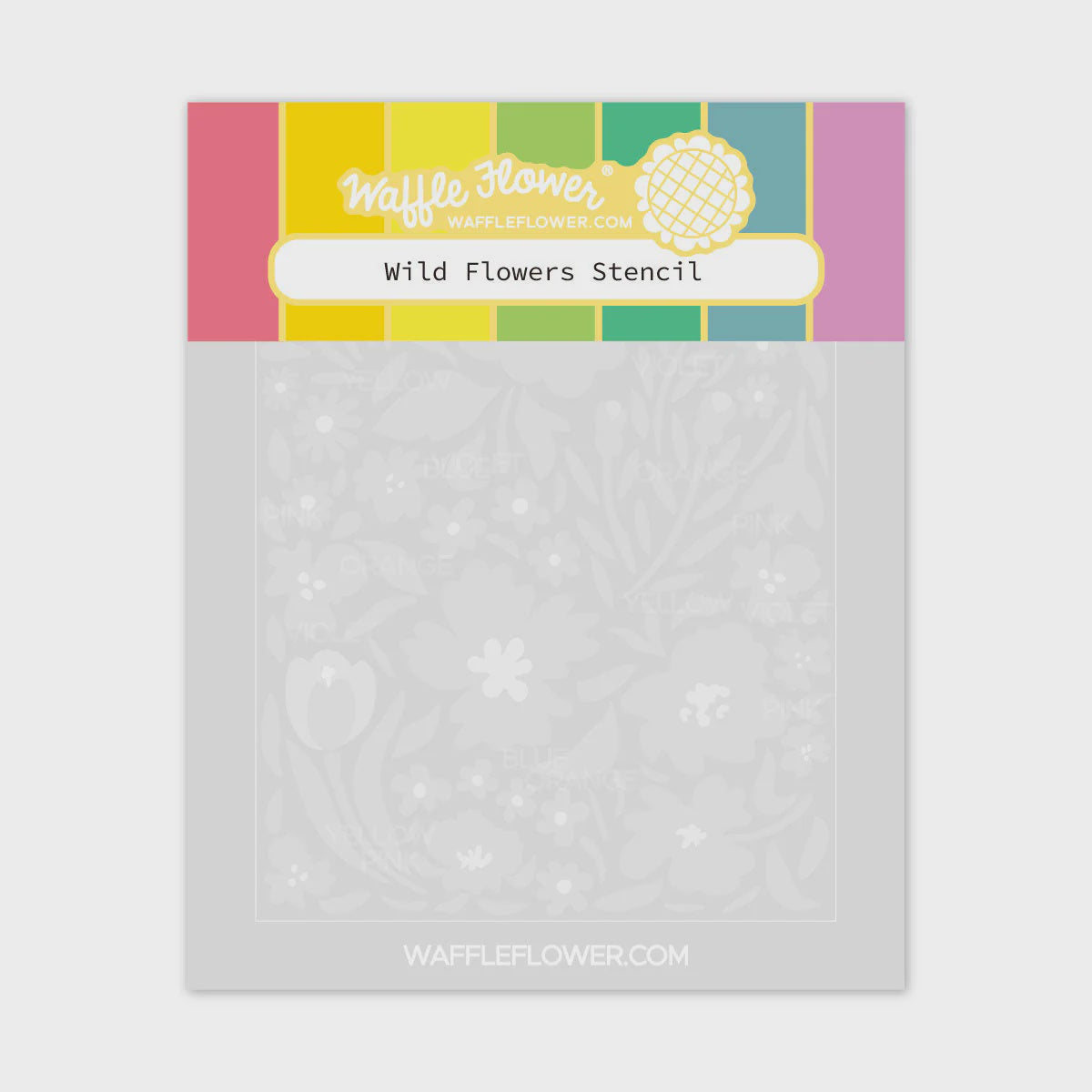 Waffle Flower Craft Wild Flowers Stencil