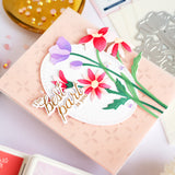 Pinkfresh Studio Wildflower Elegance stencil / Die Bundle
