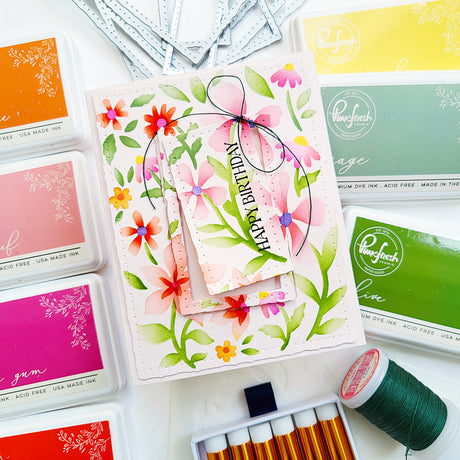 Pinkfresh Studio Dotted Nested Deckled Rectangles Die - PF186ES