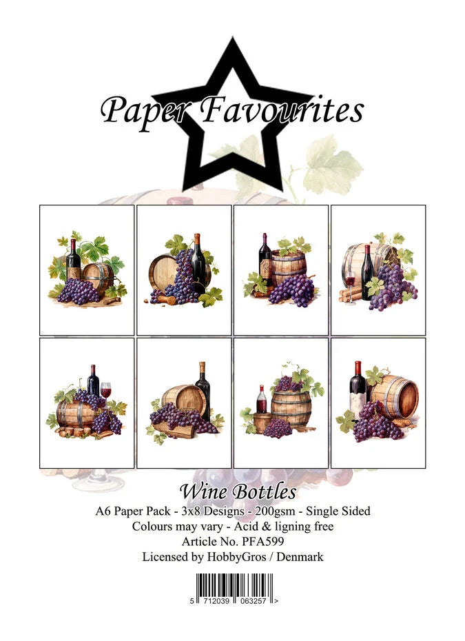 Paper Favourites Wine Bottles A6 Paper Pad (PFA599)