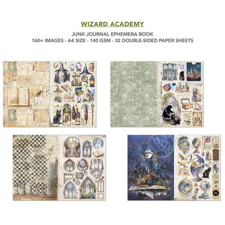 Ciao Bella Wizard Academy - Junk Journal & Ephemera Book A4 32/Pkg