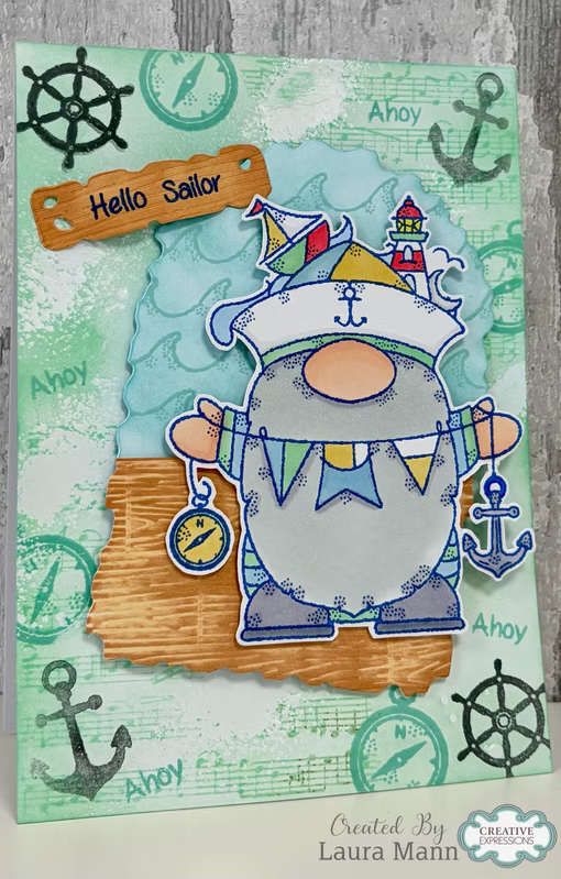 Woodware Ahoy Captain A6 Clear Stamp Set by Françoise Read