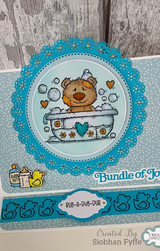 Woodware Bathtime A6 Clear Stamp Set by Françoise Read
