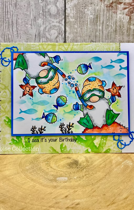 Woodware Crab Ride A6 Clear Stamp Set by Françoise Read