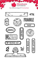 Woodware Faux Stationery A6 Clear Stamp Set by Françoise Read