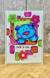 Woodware Groovy Bertie A6 Clear Stamp Set by Françoise Read