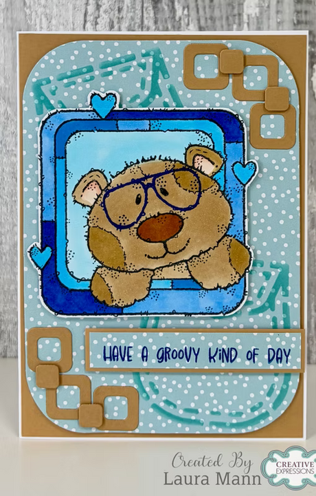 Woodware Groovy Bertie A6 Clear Stamp Set by Françoise Read