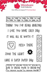 Woodware Heartfelt A6 Clear Stamp Set by Françoise Read