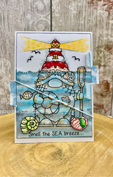 Woodware Lighthouse Gnome A6 Clear Stamp Set by Françoise Read