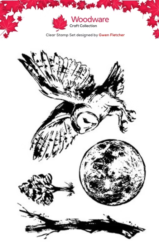 Woodware Moonlit Whispers A6 Clear Stamp Set by Gwen Fletcher