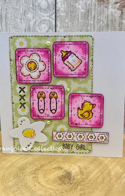 Woodware Patches A6 Clear Stamp Set by Françoise Read