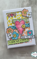 Woodware Patches A6 Clear Stamp Set by Françoise Read