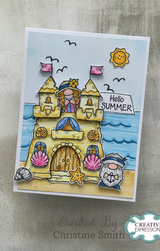 Woodware Sandcastle A6 Clear Stamp Set by Françoise Read