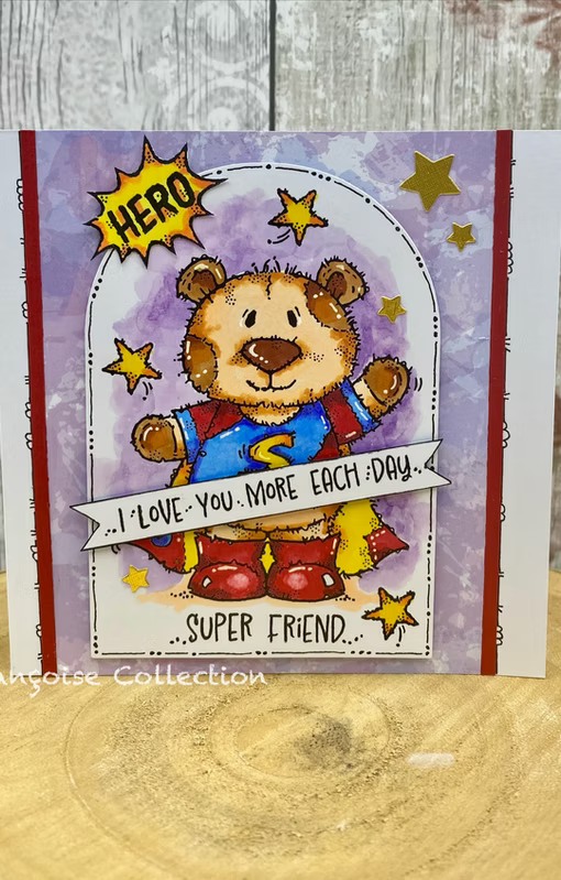 Woodware Super Bertie A6 Clear Stamp Set by Françoise Read