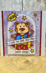 Woodware Super Bertie A6 Clear Stamp Set by Françoise Read
