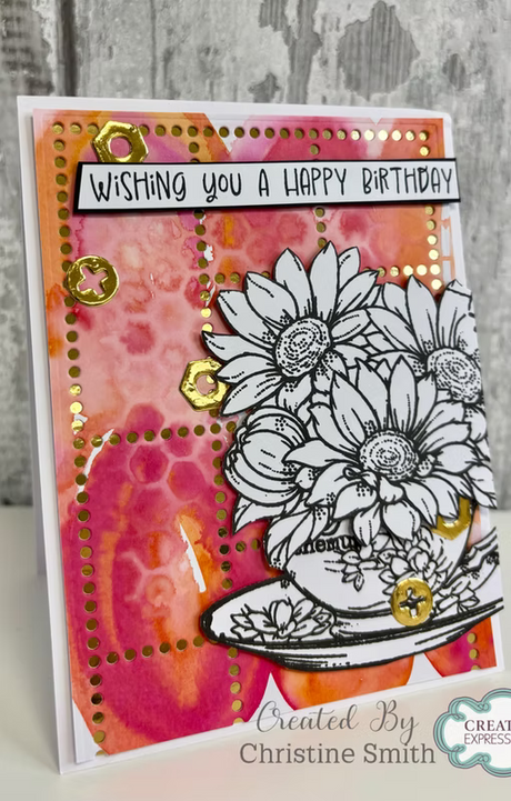 Woodware Tea Cup Blooms A6 Clear Stamp Set by Françoise Read