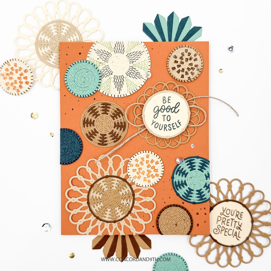 Concord & 9th Woven Words Stamp Set (4 x 6)& Die Bundle