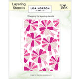 Lisa Horton Crafts Wrapping Up 5x7 Inch 3D Embossing Folder (LHCEF259) & Stencil Bundle