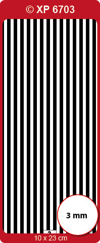 Stripes 3 mm 10x23 cm Silver