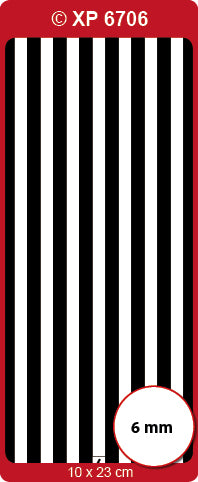 Stripes 6 mm 10x23 cm Silver