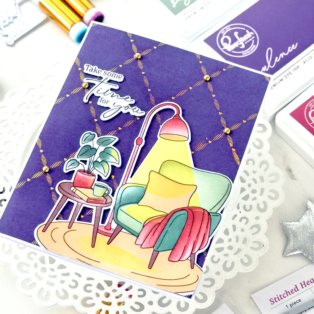 Pinkfresh Studio Cozy Corner Stamp, Die & Stencil Bundle
